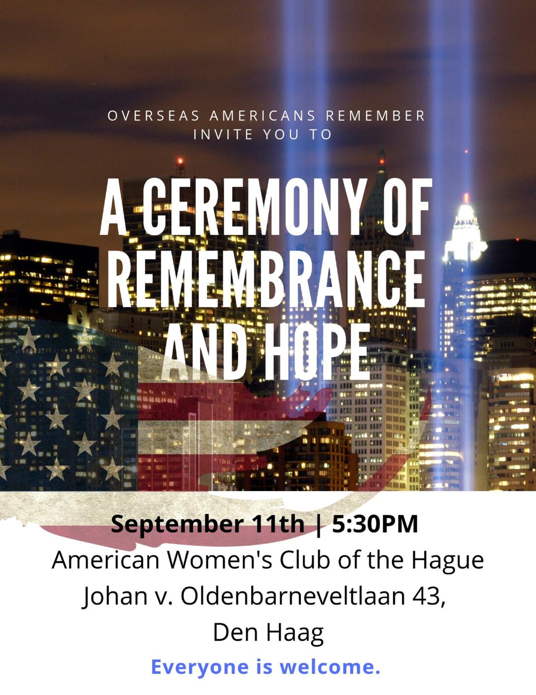 Upcoming: The Overseas Americans Remember (OAR) - Ceremony of Remembrance and Hope Upcoming: The Overseas Americans Remember (OAR) - Ceremony of Remembrance and Hope